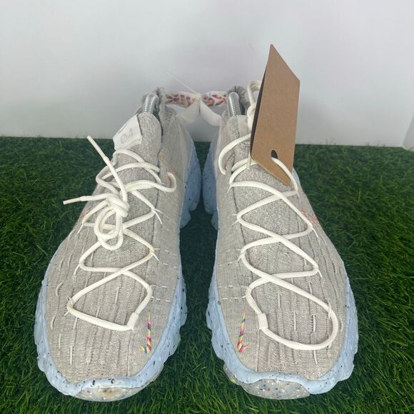 Nike Space Hippie 04 Men’s Size 10 Low-Cut Casual Sneakers – Gray Recycled Knit - Picture 2 of 8